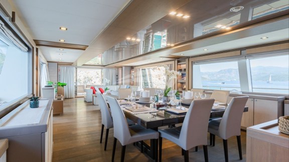 Dining in main saloon