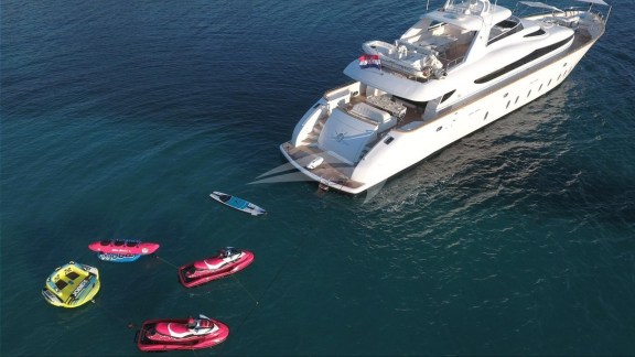 At anchor with toys out