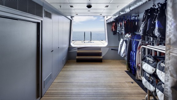 Swim platform and toy storage