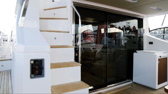 Stairs from Aft Deck to Flybridge