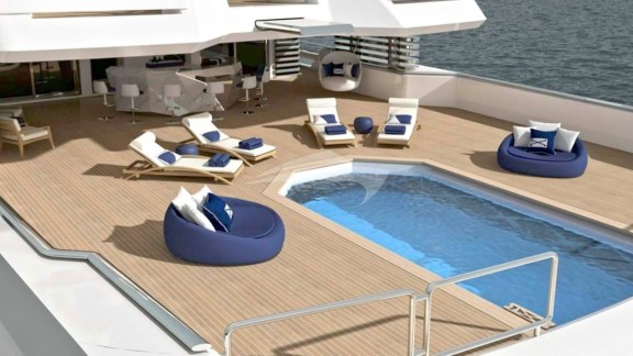 Swimming Pool and Sun Loungers