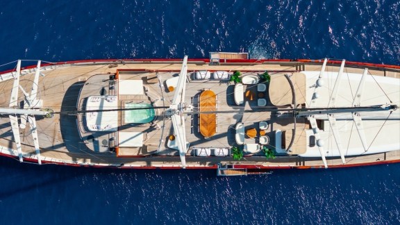 Aerial view of the deck
