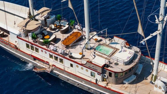 Aerial view of sundeck