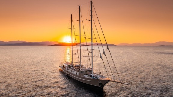 Sunset in remote anchorage