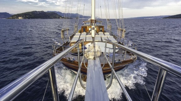 Deck view toward aft