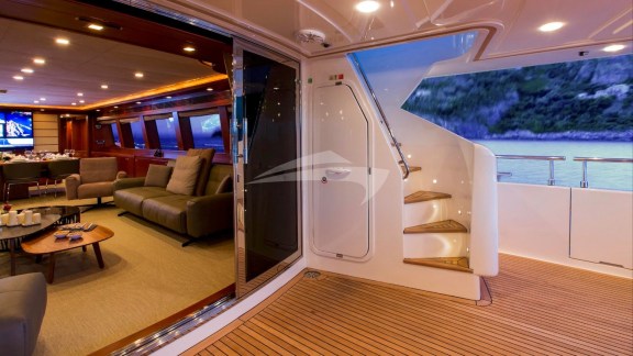 View of Main Salon from Aft Deck