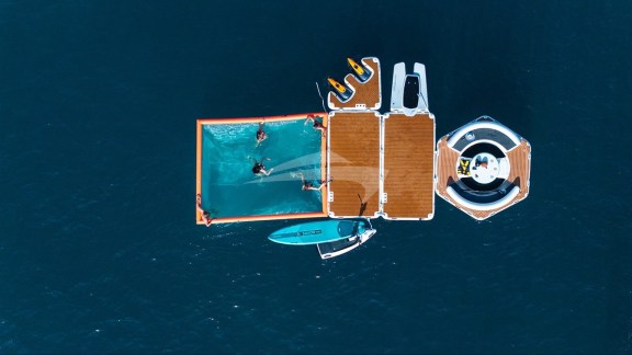 Aerial View of Floating Pool