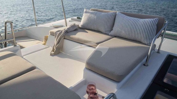 Flybridge sunbathing