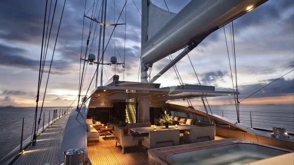 Deck space and Jacuzzi