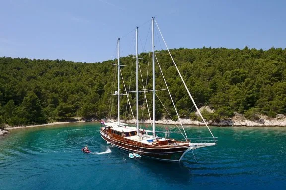 Croatia Gulet Charter, Dolce Vita on anchor