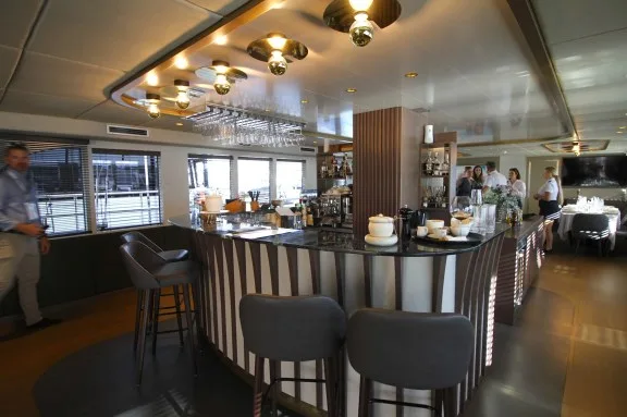 Luxury Motorsailer Anima Maris - Main Saloon and Bar