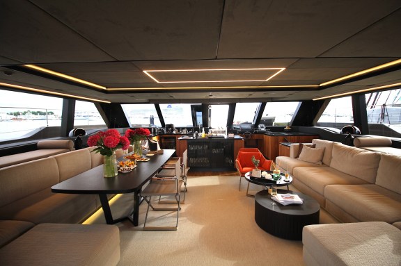 69-foot Sunreef Catamaran Amber One: Main Saloon