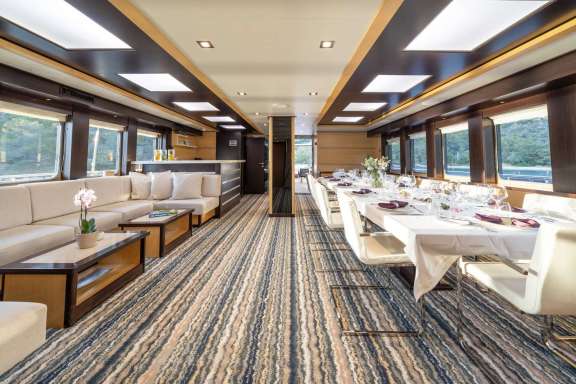 Luxury Motorsailer Navilux Main Saloon