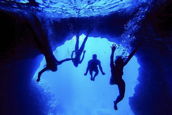 Blue Cave at Vis Island, Croatia