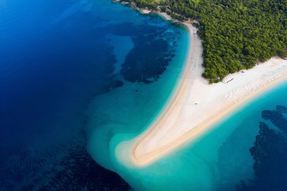 Golden Horn Beach (Zlatni Rat), Brac Island, Croatia