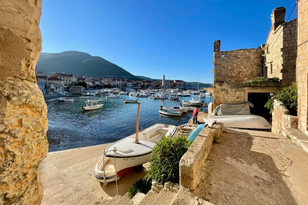 Komiža town on Vis Island, Croatia
