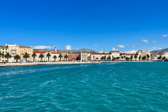 View of Split Riva from the sea
