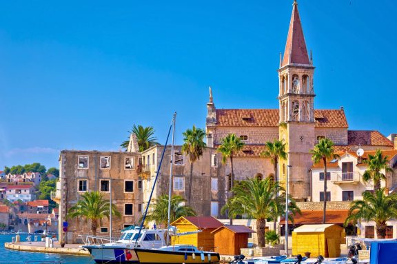 Waterfront at Milna town, Brac Island, Croatia-2