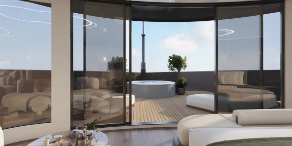 BELLO Luxury Charter Yacht Custom 54M Master Cabin Private Balcony