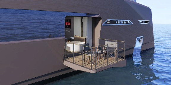 BELLO Luxury Charter Yacht Custom 54M Balcony
