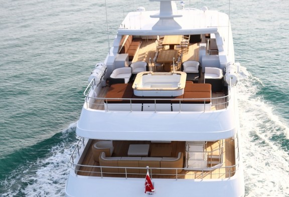 ZALIV III Aerial View of the Stern