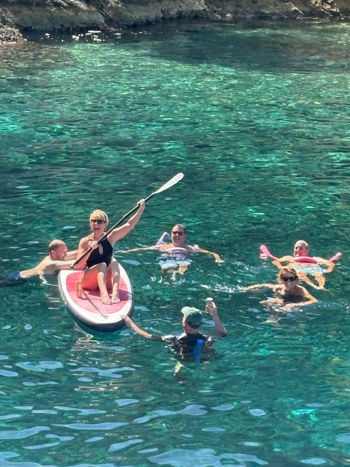 Guests in water
