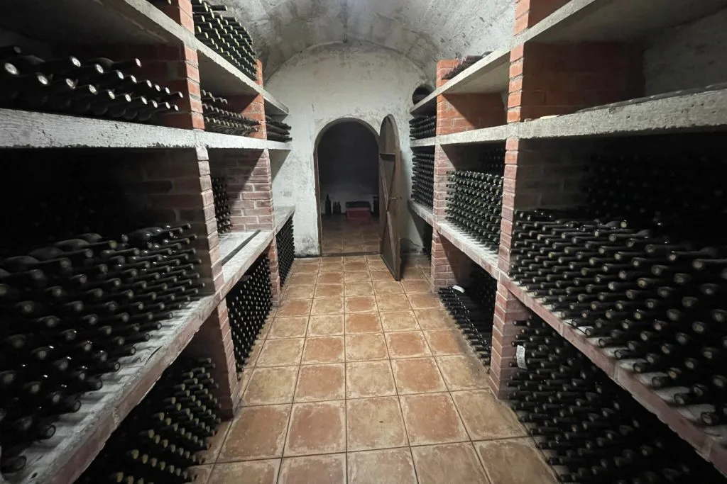 Wine cellar in an old war bunker on Vis Island, Croatia