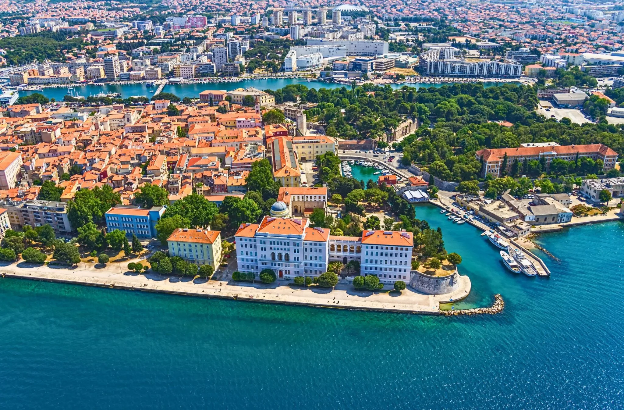 View of Zadar waterfront in Croatia