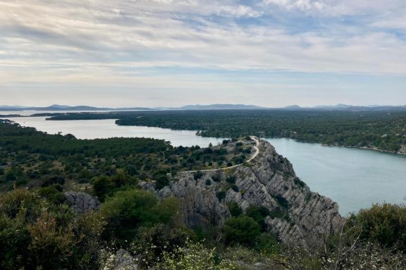 View of hiking path near Sibenik, Croatia