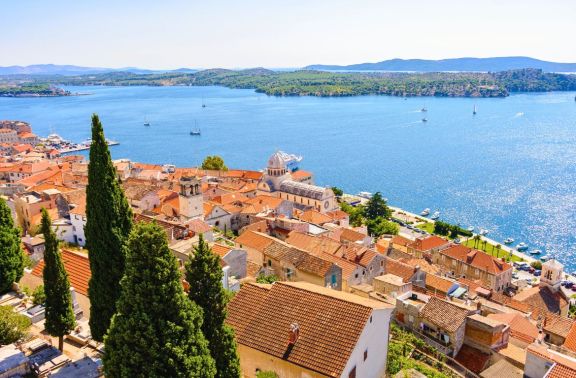 View over bay at Sibenik Town, Croatia