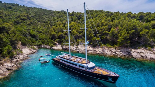 Luxury motorsailer CLASE AZUL main exterior