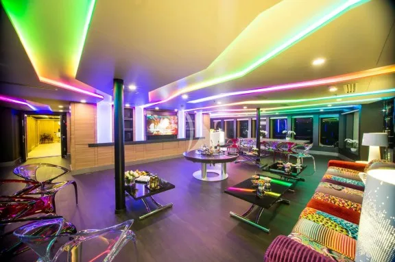Main deck salon with karaoke set up