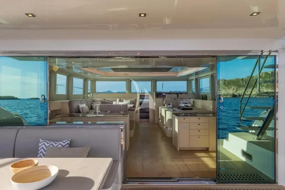 View from Aft Deck into Salon