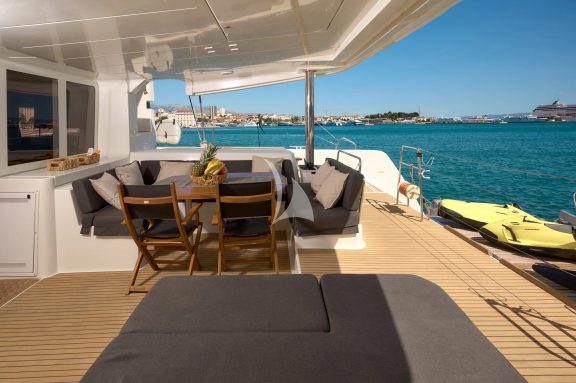 Aft deck dining area