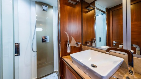 Twin cabin bathroom