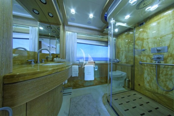 One of the 2 bathrooms of Main Deck Master Cabin