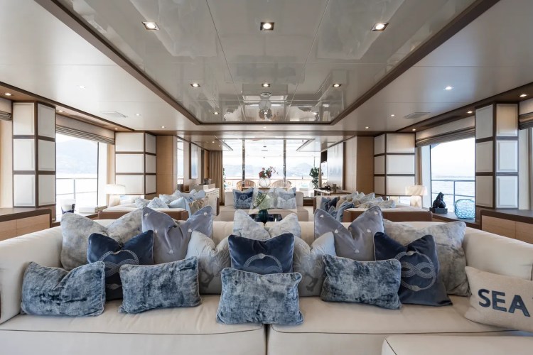 Main salon looking aft