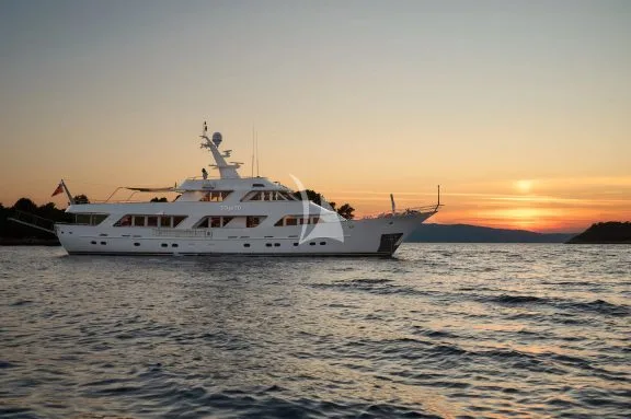 Exterior sunset view