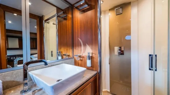 Twin cabin bathroom