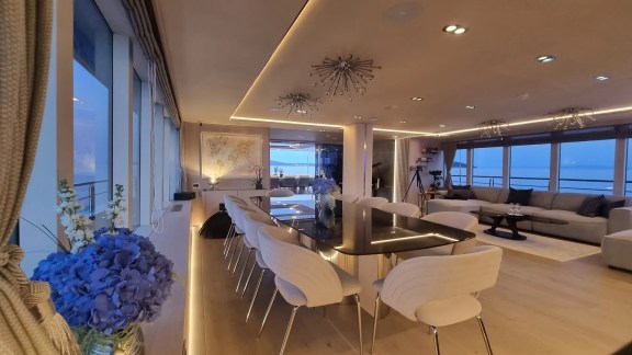 saloon at night