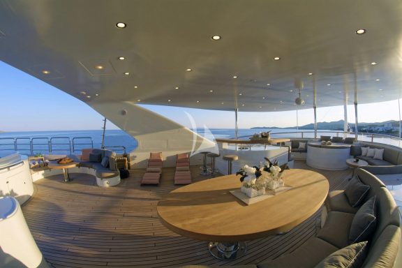 Sundeck Dining Table sits up to 12 guests - Extension tables are added for larger groups