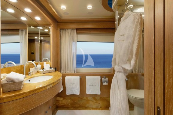 One of the 2 bathrooms of Main Deck Master Cabin