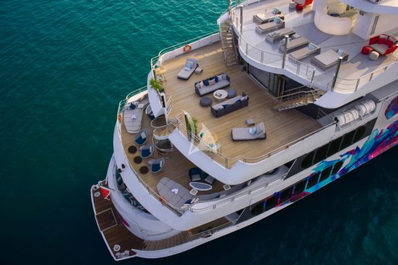Aerial shot of the aft