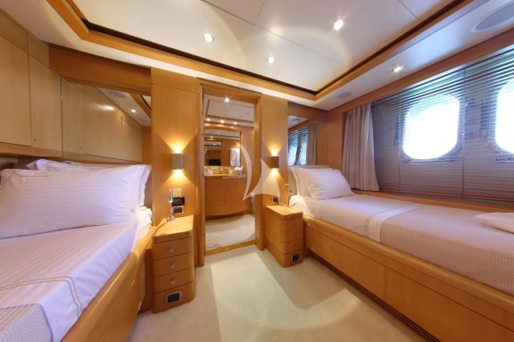 One of the two almost identical Twin cabins, with pullman bed, on Lower Deck