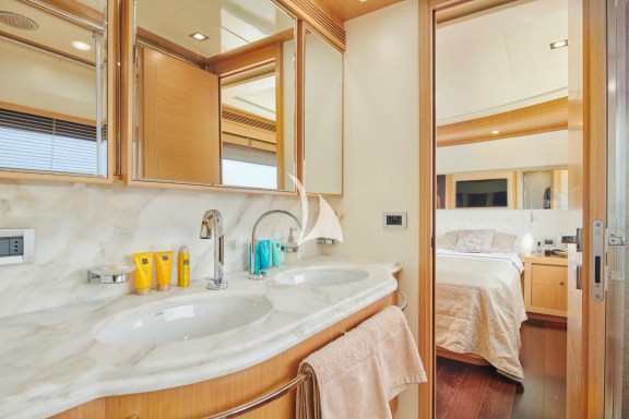 Friend's Boat Master bathroom