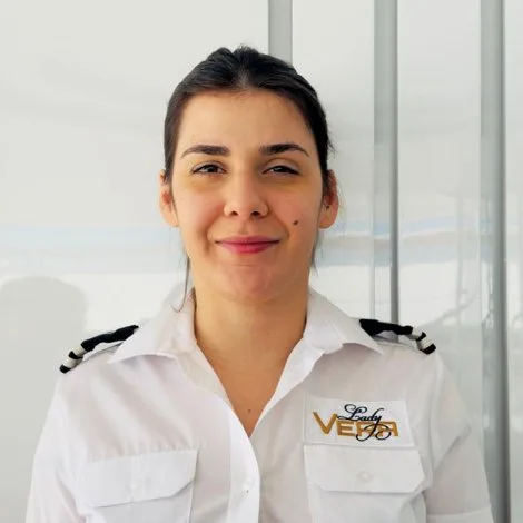 Crew of LADY VERA|Fotini Vasilakopoulou — Chief Stewardess