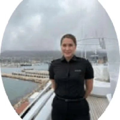 Stewardess Sara Zambrano