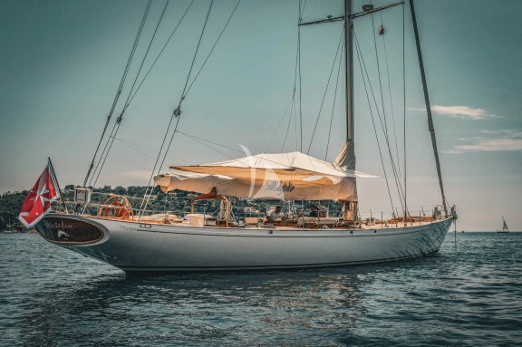 WHITEFIN at anchor