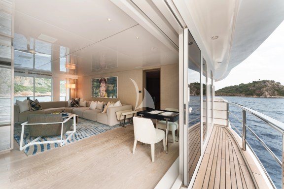 Upper salon balcony