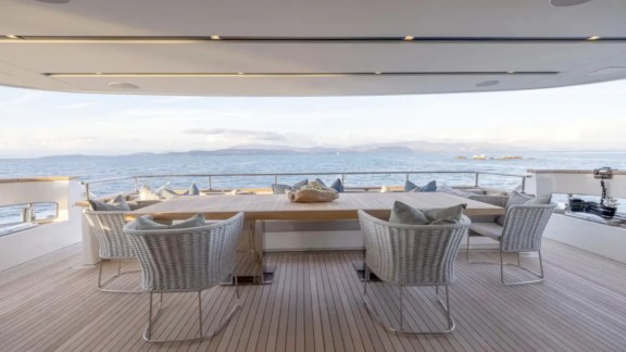 Upper deck dining table